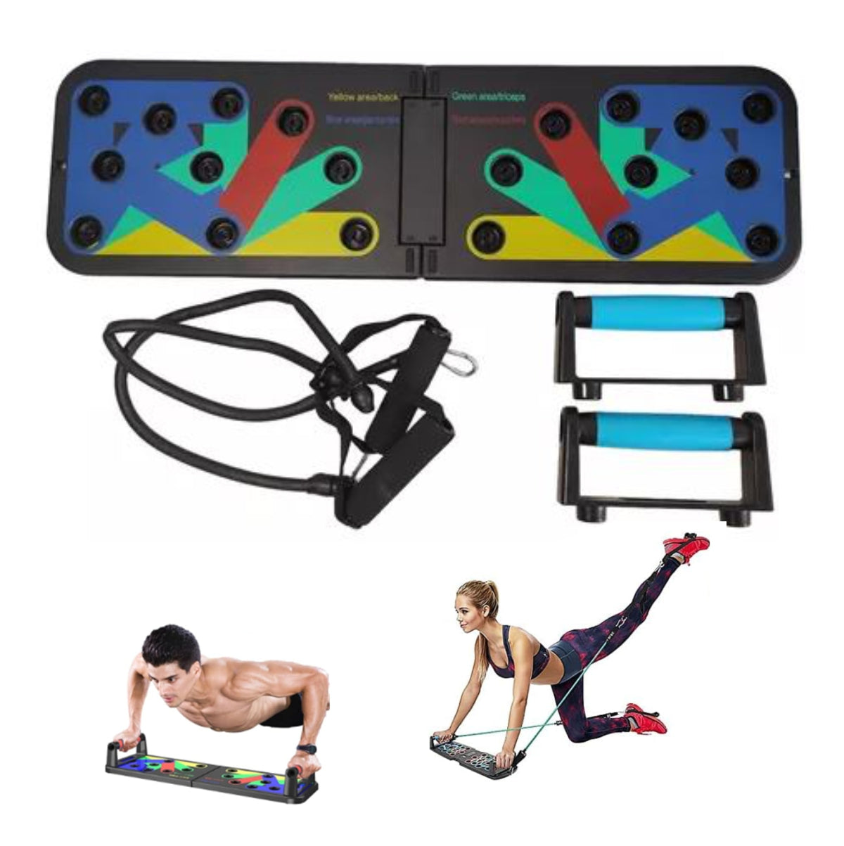 Tabla Push Up con Bandas Fitness
