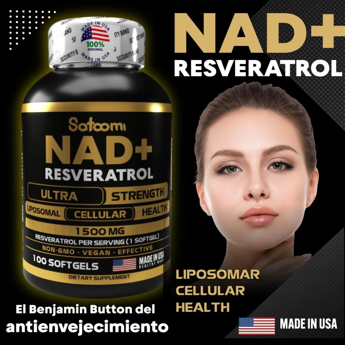 Suplemento Nad + Resveratrol 1500 Mg