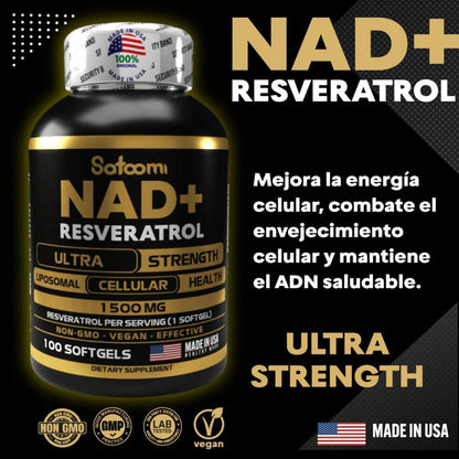 Suplemento Nad +  Resveratrol 1500 Mg